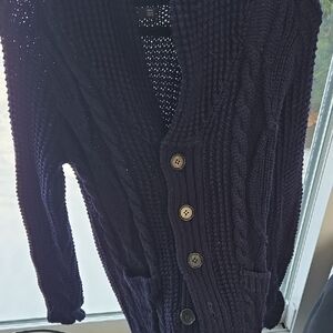Zara Man Navy Blue Knit Sweater( Cardigan.